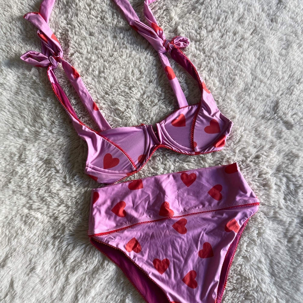 Beach Riot Swim heart two piece